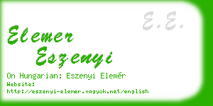 elemer eszenyi business card
